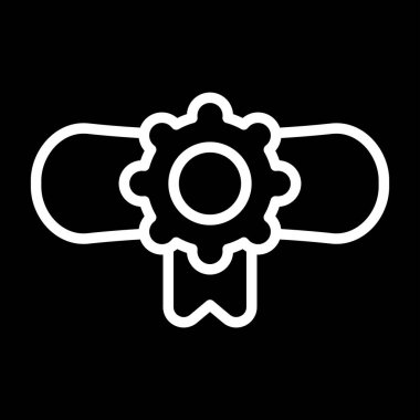 Diploma simgesi, vektör illüstrasyonu basit tasarım