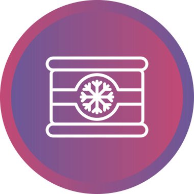 Dondurulmuş yemek simgesi, vektör illüstrasyonu 