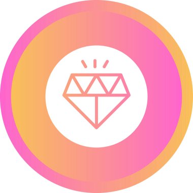 Elmas web simgesi, vektör çizim