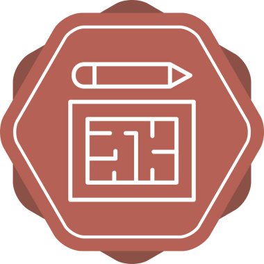 Blueprint web simgesi, basit illüstrasyon