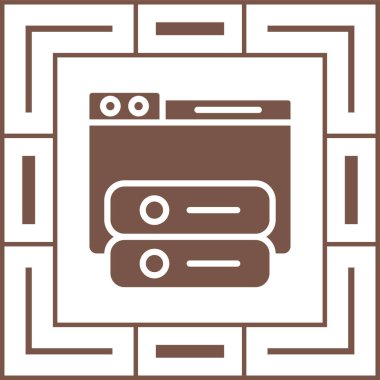 Vektör illüstrasyon simgesi Windows Sunucusu.