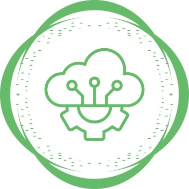 Servis simgesi olarak yazılım, vektör illüstrasyonu basit tasarım