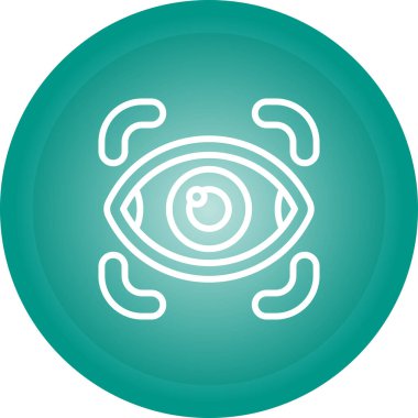 Retina tarayıcısı. Web simgesi basit illüstrasyon