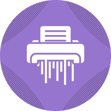 Kağıt öğütücü. Web simgesi basit tasarım              