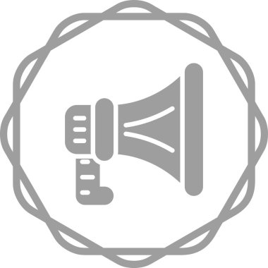 Hoparlör basit web simgesi, vektör illüstrasyonu 