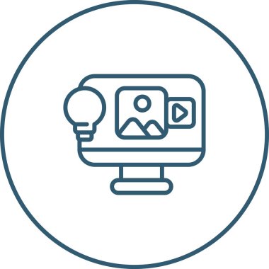 Tasarım Stratejisi web simgesi, vektör illüstrasyonu 