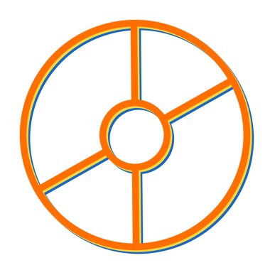 Disk modern simgesinin vektör illüstrasyonu