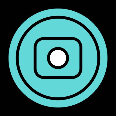 Kayıt düğmesi simgesi, vektör illüstrasyon tasarımı 