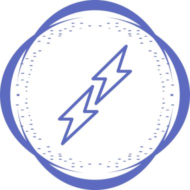 Yıldırım Ağı simgesi, basit vektör illüstrasyonu