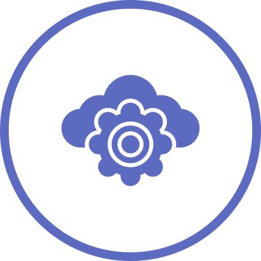 bulut hesaplama ağ simgesi, vektör illüstrasyonu           