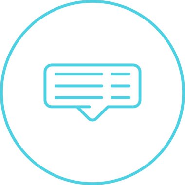 yorum web simgesi, vektör illüstrasyonu