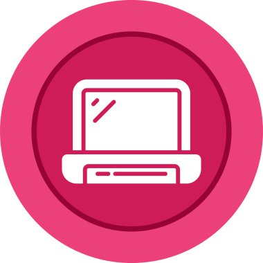 dizüstü bilgisayar simgesi, vektör illüstrasyonu basit tasarım