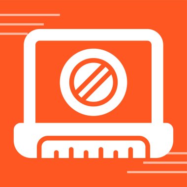 dizüstü bilgisayar simgesi, vektör illüstrasyonu basit tasarım