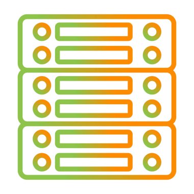 Sunucu web simgesi, vektör çizim