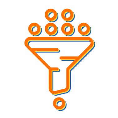 Filtre ağ simgesi, basit vektör illüstrasyonu