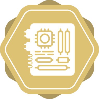 Anakart. Web simgesi basit illüstrasyon