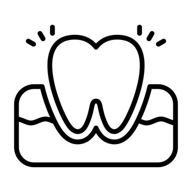 Diş Çıkarma Simgesi, Diş Çekme veya Çıkarma Vektörü Simgesi Tasarımı