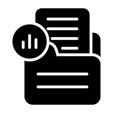 Belge Analiz simgesinin vektör illüstrasyonu 