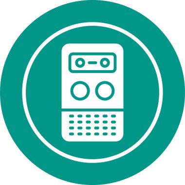 Masaüstü bilgisayar simgesi, vektör illüstrasyonu basit tasarım