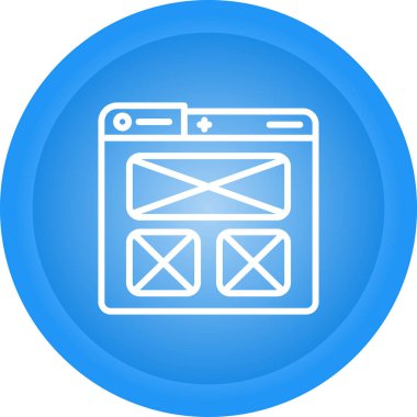 Ui Tasarım simgesi, web sitesi tasarımı ve vektör illüstrasyonu