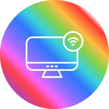 Akıllı Ekran Ağı simgesi basit illüstrasyon