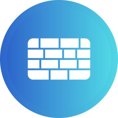 Firewall web simgesinin vektör illüstrasyonu      