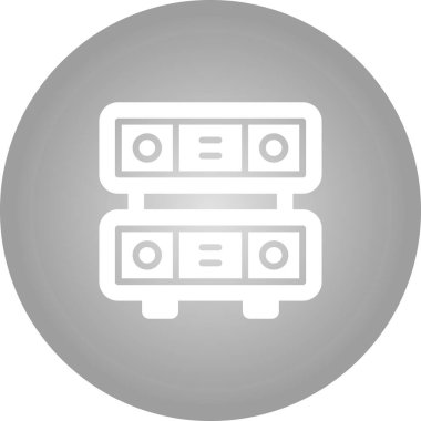 Sunucu web simgesi, vektör çizim