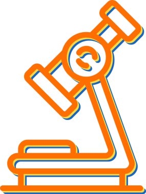 mikroskop simgesi, web illüstrasyonu basit tasarım