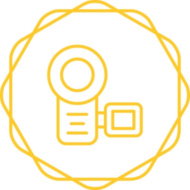 video kamera simgesi, vektör illüstrasyonu  