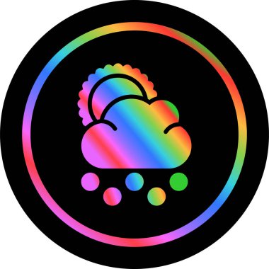 Bulut. Web simgesi basit illüstrasyon 