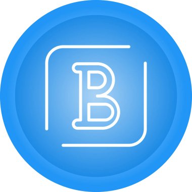 Kalın yazı tipi logo tasarım şablonu çizimi