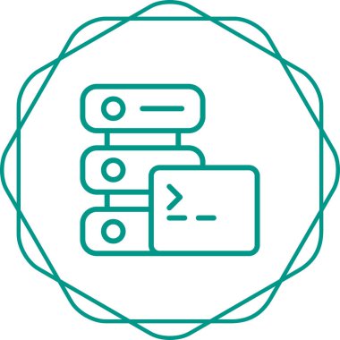 SSH Ev Sahipliği Web simgesi, vektör illüstrasyonu 