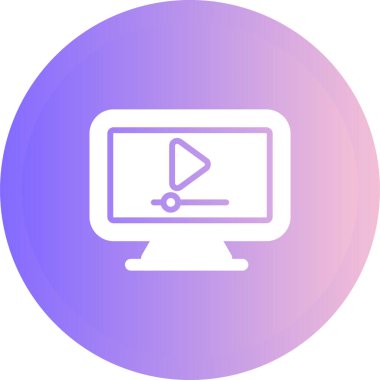 Video player vector icon design 