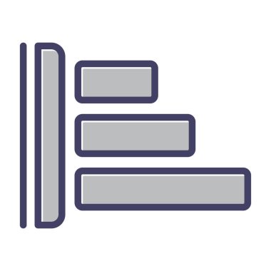 Web ve mobil için sol Hizalama simgesi, vektör illüstrasyonu