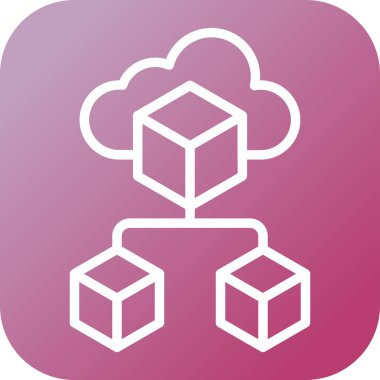 Bulut Altyapı simgesinin vektör çizimi