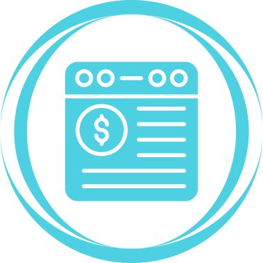 Web tarayıcı simgesi, vektör illüstrasyonu basit tasarım