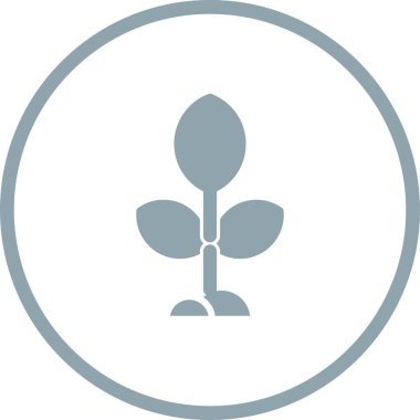 Bir bitki simgesinin vektör illüstrasyonu