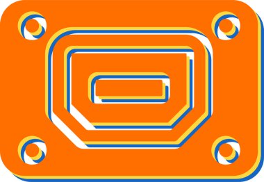 Yıldırım. Web simgesi basit illüstrasyon