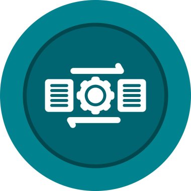 Dosya yönetimi simgesi, vektör illüstrasyonu