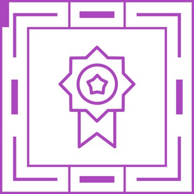 Moda düz biçimli Madalya Simgesi beyaz arkaplanda izole