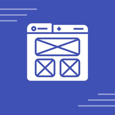 Ui Tasarım simgesi, web sitesi tasarımı ve vektör illüstrasyonu