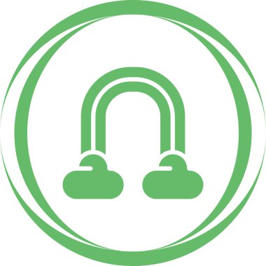 Rainbow bulutlar kutsal kişilerin resmi, vektör çizim ile 