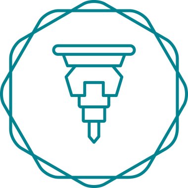 Matkap logosu. Vektör illüstrasyonu