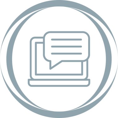 Canlı sohbet. Web simgesi vektör illüstrasyonu
