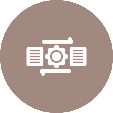 Dosya yönetimi simgesi, vektör illüstrasyonu