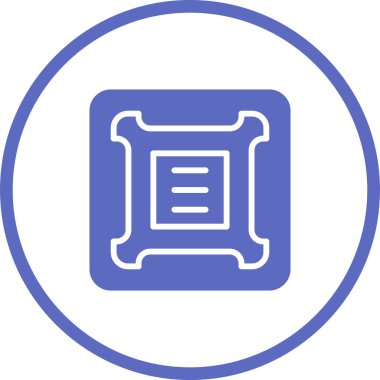 Bilgisayar Cpu simgesinin vektör illüstrasyonu