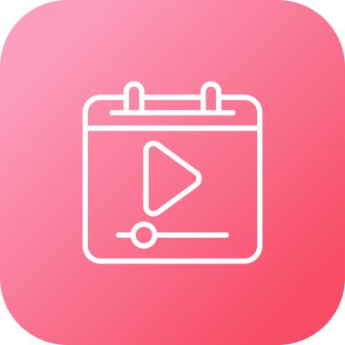 Takvim simgesi, vektör çizimi 