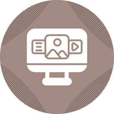 bilgisayar ekranı simgesi, vektör illüstrasyonu basit tasarım