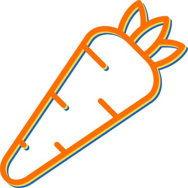 Havuç besin simgesi web illüstrasyonu