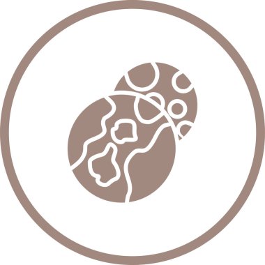 Dünya gezegeni simgesi, vektör illüstrasyonu basit tasarım